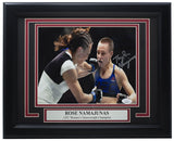Thug Rose Namajunas Signed Framed 8x10 UFC Photo vs Michelle Waterson JSA 43611