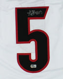 Adonai Mitchell Signed Georgia Custom White Jersey