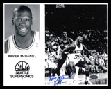 Xavier X-Man McDaniel Autographed 8x10 Photo Seattle Supersonics MCS Holo #87277