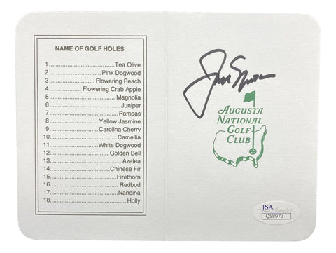 Jack Nicklaus Signed Augusta National Golf Course Scorecard JSA