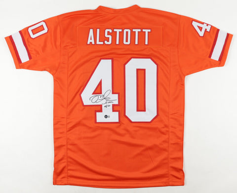 Mike Alstott Signed Tampa Bay Buccaneers Creamsicle Throwback Jersey (Beckett)