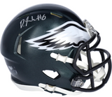 Devonta Smith Autographed Philadelphia Eagles Speed Mini Helmet Fanatics