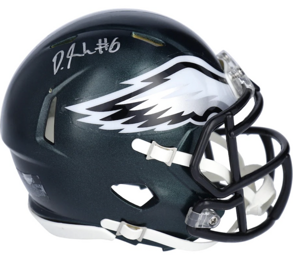 Devonta Smith Autographed Philadelphia Eagles Speed Mini Helmet Fanatics