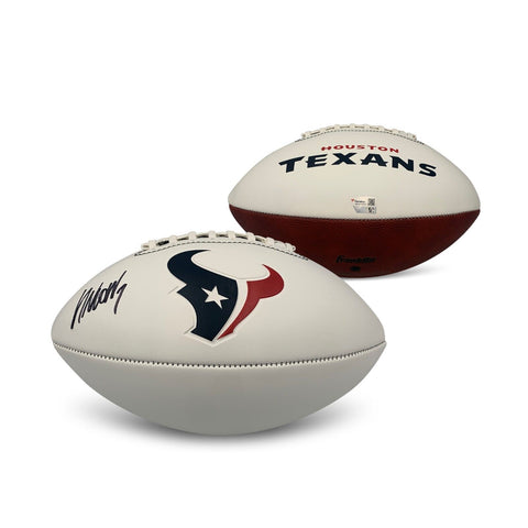 CJ Stroud Autographed Houston Texans Full Size Logo White Football Fanatics COA