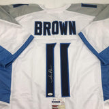 Autographed/Signed AJ A.J. Brown Tennessee White Football Jersey JSA COA
