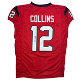 Autographed/Signed Nico Collins Houston Red Rookie Football Jersey JSA COA