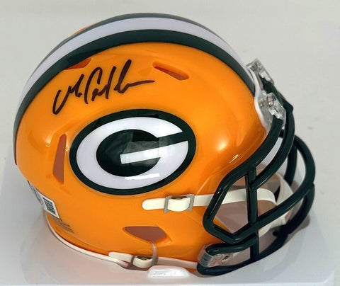 Packers Receiver MATTHEW GOLDEN Signed Riddell Speed Mini Helmet AUTO - BAS