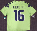 SEAHAWKS TYLER LOCKETT AUTOGRAPHED FRAMED COLOR RUSH NIKE TWILL JERSEY 160683