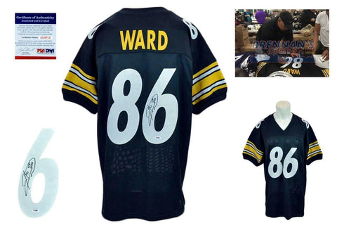 Hines Ward SIGNED Jersey - PSA/DNA - Pittsburgh Steelers Autographed - Black