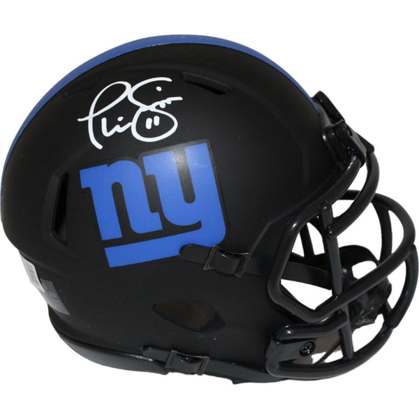 Phil Simms Autographed New York Giants Mini Helmet Eclipse Beckett 43246