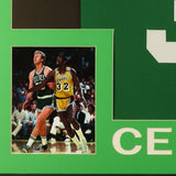 Larry Bird Signed Boston Celtics 35x43 Framed Jersey (JSA) 3xNBA Champion/ 3xMVP