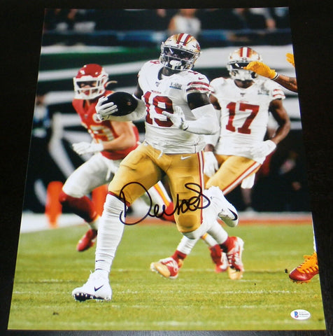 DEEBO SAMUEL AUTOGRAPHED SAN FRANCISCO 49ERS SUPER BOWL LIV 16x20 PHOTO BECKETT