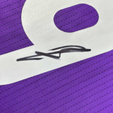 Autographed/Signed Karim Benzema Real Madrid 2016-17 Purple Jersey Beckett COA