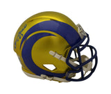 Cam Akers Autographed Los Angeles Rams Flash Mini Helmet Beckett 35392