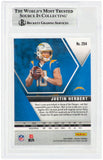 Justin Herbert Signed Chargers 2020 Panini Mosaic Rookie Card #204 - (Beckett)