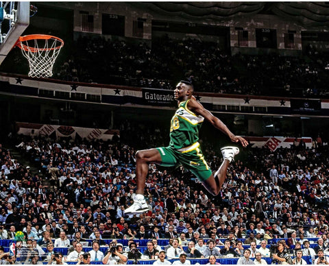 Shawn Kemp Seattle Supersonics NBA All-Star 1991 Slam Dunk Contest 16 x 20 Photo