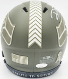Devon Witherspoon Auto Seahawks Green Salute To Service Speed Mini Helmet