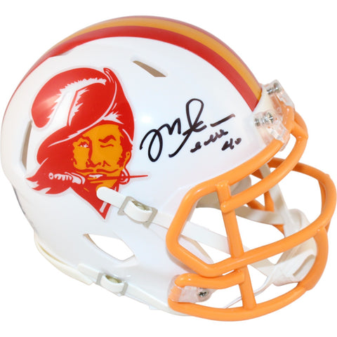 Mike Alstott Signed Tampa Bay Buccaneers TB Mini Helmet Beckett Witness 51711