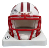 Zack Baun Signed/Autographed White Mini Football Helmet Wisconsin Beckett 198925