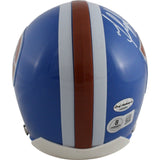 Floyd Little Autographed Denver Broncos TB Mini Helmet AS IS Beckett 49159