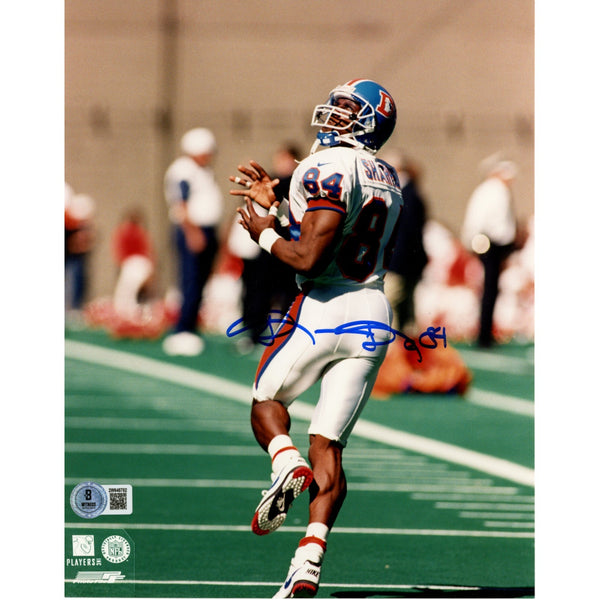 Shannon Sharpe Autographed/Signed Denver Broncos 8x10 Photo Beckett 51051