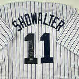 Autographed/Signed Buck Showalter New York Pinstripe Jersey MLB COA