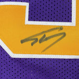 Autographed/Signed Shaquille Shaq O'Neal LSU Purple Jersey Beckett BAS COA