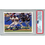 Deion Sanders Autographed/Signed Atlanta Falcons/Braves Trading Card PSA 55234