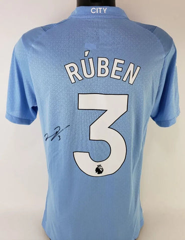 Ruben Dias Signed Manchester City FC Jersey (Playball Ink) Member Team Portugal
