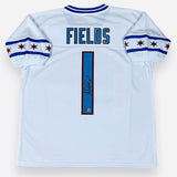 Justin Fields Autographed SIGNED Jersey - City White - Beckett Authenticated