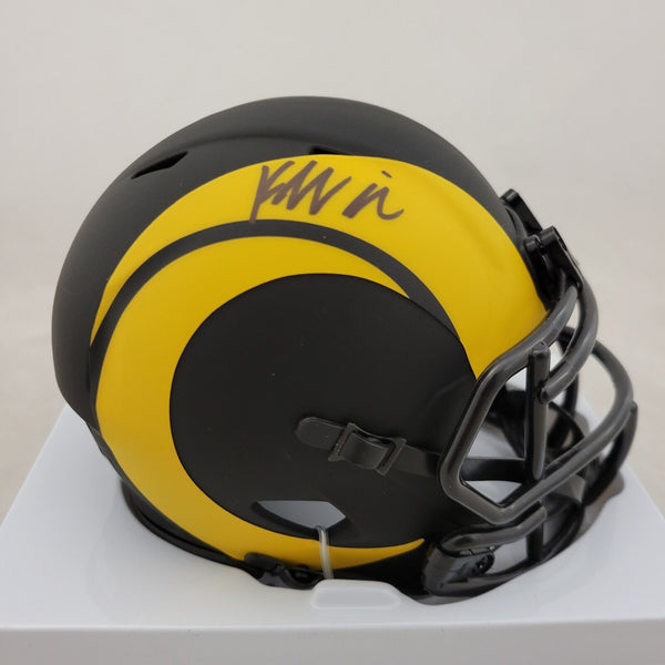 KYREN WILLIAMS SIGNED LA RAMS ECLIPSE SPEED MINI HELMET BECKETT QR