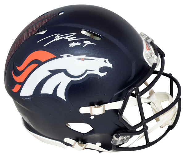 TALANOA HUFANGA SIGNED DENVER BRONCOS AUTHENTIC SPEED HELMET BECKETT