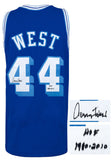 Jerry West Signed Lakers Blue 60-61 T/B M&N Swingman Jersey w/HOF YRs - (SS COA)