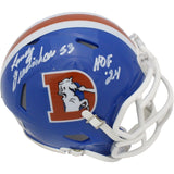 Randy Gradishar Autographed/Signed Denver Broncos TB Mini Helmet Beckett 44615