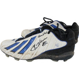 Chris Warren Signed Dallas Cowboys Game Used Sz 13 Adidas Cleats Beckett 54988
