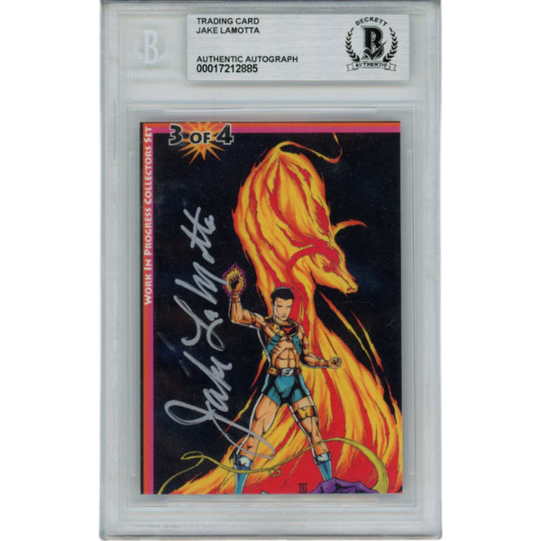 Jake Lamotta Autographed/Signed Raging Bull Trading Card Beckett 49368