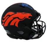 Terrell Davis Signed Denver Broncos Speed Authentic Eclipse Helmet - Inscription