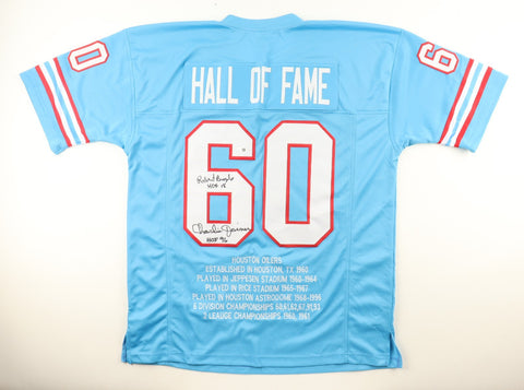 Robert Brazile & Charlie Joiner Signed Hall of Fame Houston Oilers Jersey (JSA)