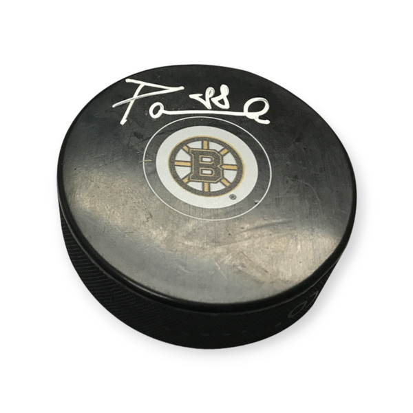 David Pastrnak Signed Autographed Bruins Hockey Puck Player Holo
