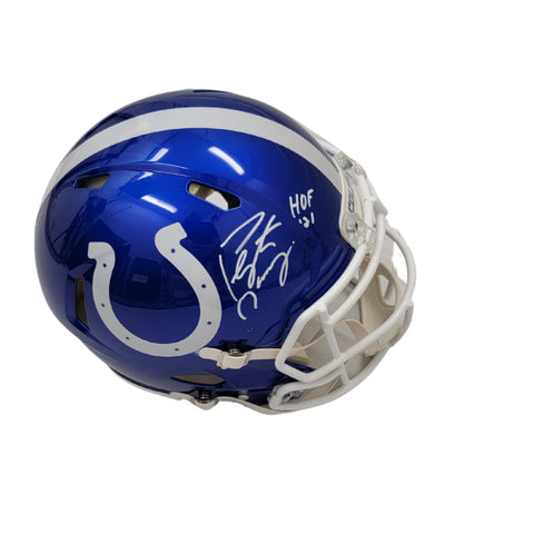 Peyton Manning Signed Colts Authentic Flash Helmet W/ HOF 21 Fanatics Authentic