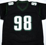 Jalen Carter Autographed Black Pro Style Jersey- Beckett W Hologram *Black