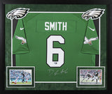 Eagles DeVonta Smith Signed Kelly Green Nike Game Framed Jersey Fanatics