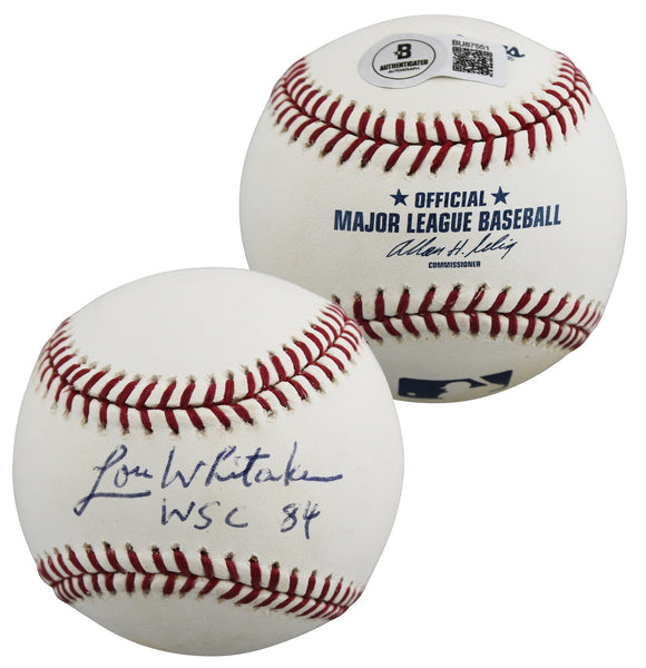 Tigers Lou Whitaker "WSC 84" Authentic Signed Selig OML Baseball BAS #BU87551