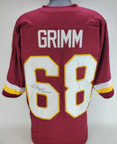 Russ Grimm Signed Washington Redskins Inscribed "HOF 2010" Jersey (JSA COA)