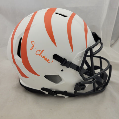 JAMARR CHASE SIGNED BENGALS F/S LUNAR ECLIPSE SPEED AUTHENTIC HELMET BECKETT QR