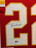 FRAMED KANSAS CITY CHIEFS TRENT MCDUFFIE AUTOGRAPHED SIGNED JERSEY BECKETT HOLO