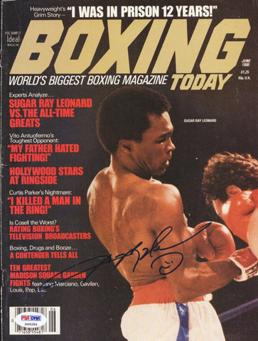 Sugar Ray Leonard Autographed Signed Boxing Today Magazine Cover PSA/DNA #S49284