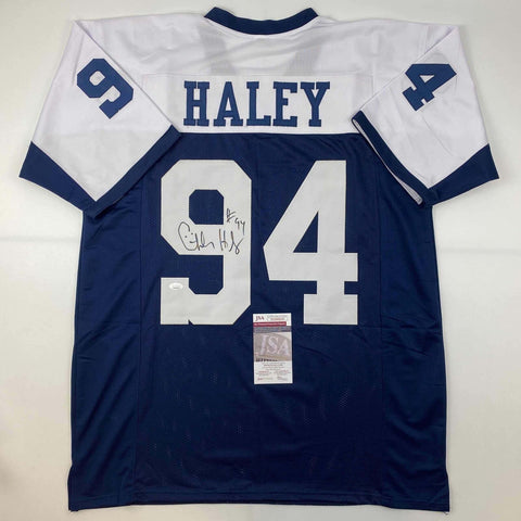Autographed/Signed Charles Haley Dallas Thanksgiving Day Football Jersey JSA COA