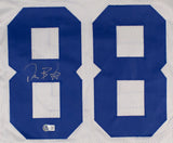 Dez Bryant Signed Dallas Cowboys White Jersey (Beckett) 3xPro Bowl Wide Receiver