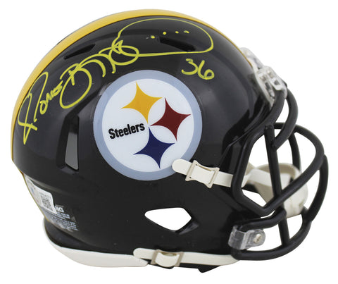 Steelers Jerome Bettis Authentic Signed Black Speed Mini Helmet BAS Witnessed